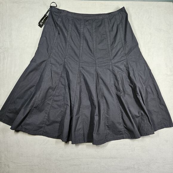 INC Skirt Size 20W Flare A Line Black Classic Minimalist Goth Western Church - Picture 6 of 13